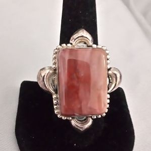 Man's 46ct jasper dress ring Size 8.25😃